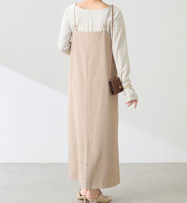  「【Nuel/ヌエル】バックレースドッキングキャミワンピース」|ワンピース|