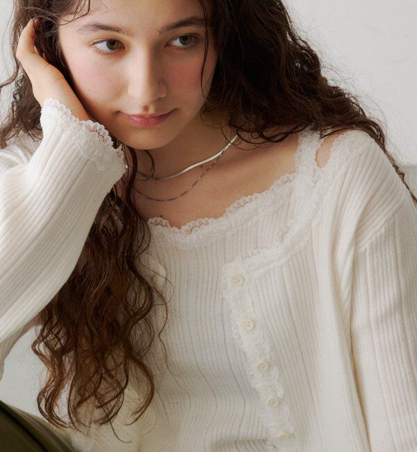  「レースニットアンサンブル」|Tシャツ・カットソー|