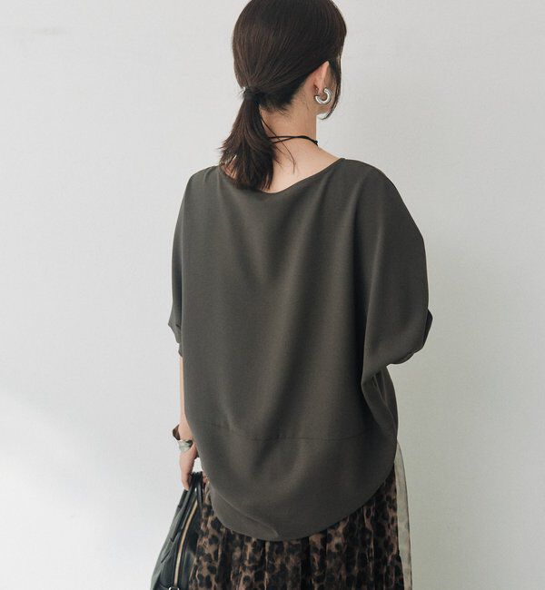  「リブ付きジョーゼットドルマンブラウス」|シャツ・ブラウス|