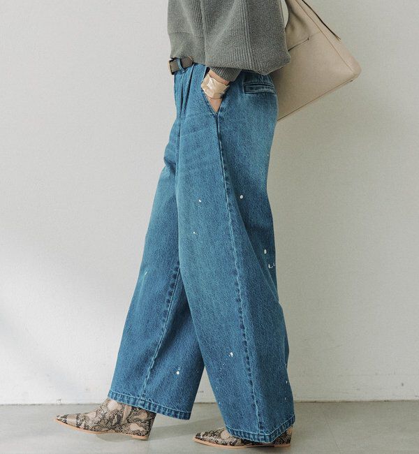  「【A・MONN】ペイントカーブデニム」|デニム|