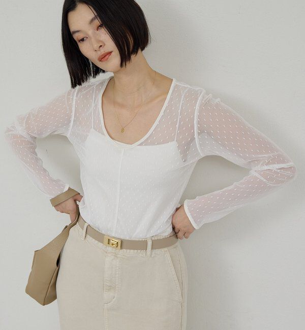  「【2way】チュールプルオーバー」|Tシャツ・カットソー|