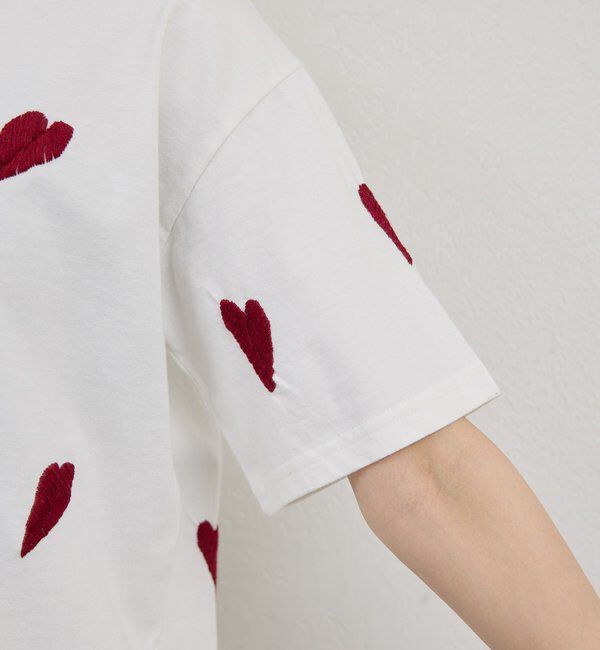  「【Dhritie】リーフ刺繍Tee」|Tシャツ・カットソー|