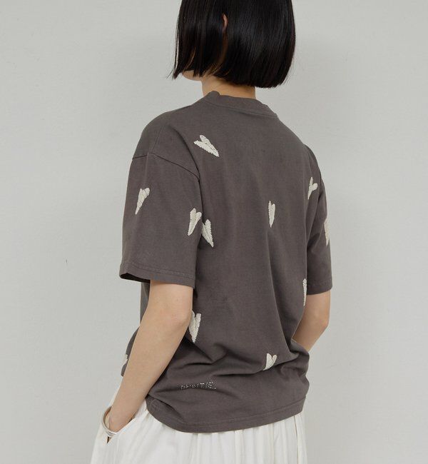  「【Dhritie】リーフ刺繍Tee」|Tシャツ・カットソー|