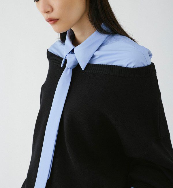  「【2026AW Debut】【UNFORM】タイ付きオーバーシャツ」|シャツ・ブラウス|