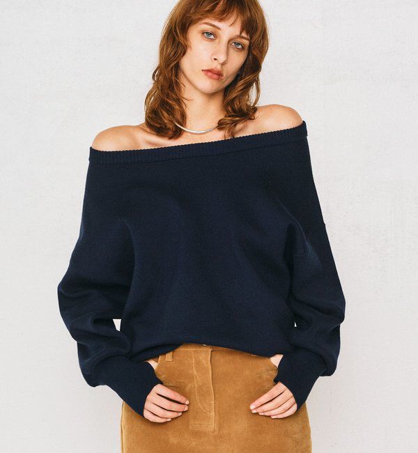  「【2026AW Debut】【UNFORM】スウェットライクニット」|ニット・セーター|ネイビー