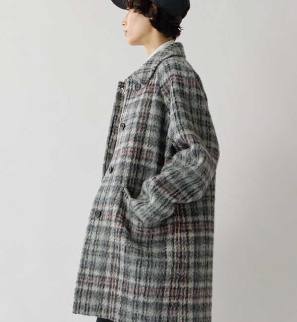  「【HERITANOVUM】シャギーチェックコート」|その他|