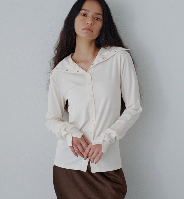  「【新色パープル＆チャコールグレー】リングドットカットソー」|Tシャツ・カットソー|