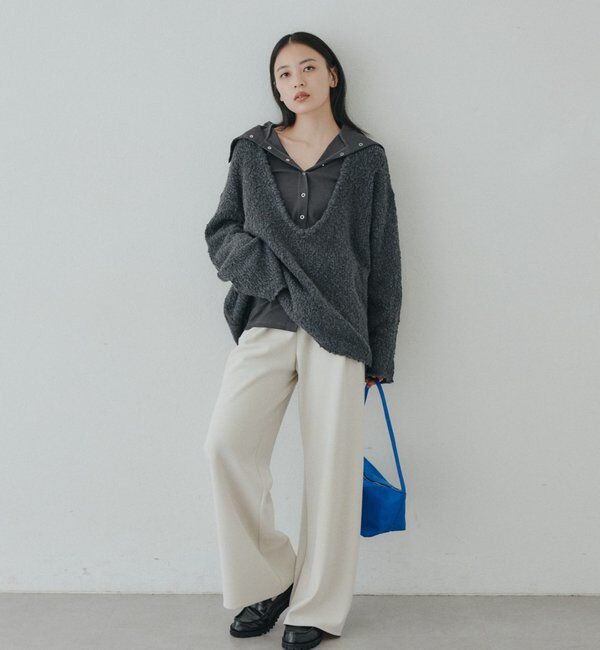  「【新色パープル＆チャコールグレー】リングドットカットソー」|Tシャツ・カットソー|