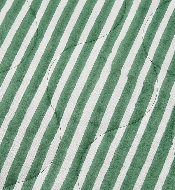 collex「ブロックプリントキルトケット ストライプ 140&times;200cm」|ブランケット|