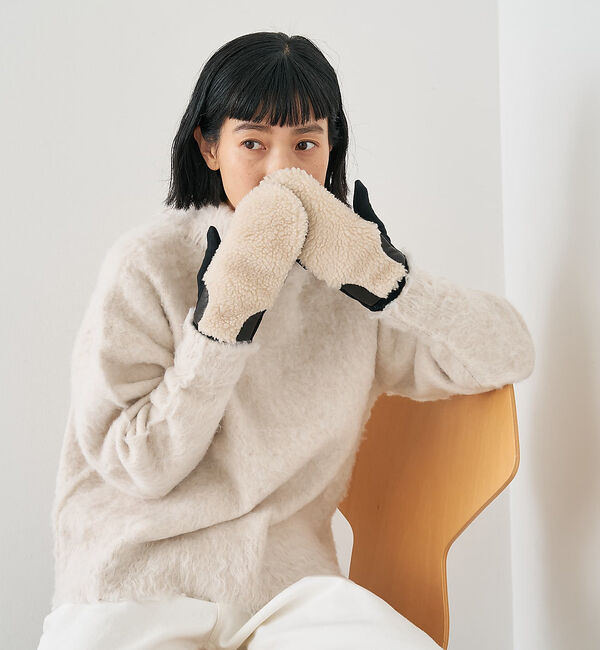 collex「【福田手袋】【タッチパネル対応】ボアミトングローブ」|手袋|