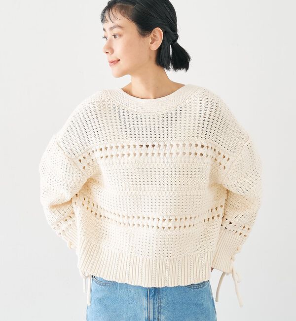 collex「袖口レースアップ2WAYカーディガン」|カーディガン|