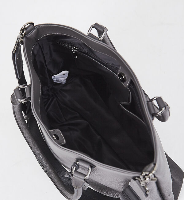 ABAHOUSE「【WEB別注】シボレザー 縦型 2WAY トートバッグ」|トートバッグ|