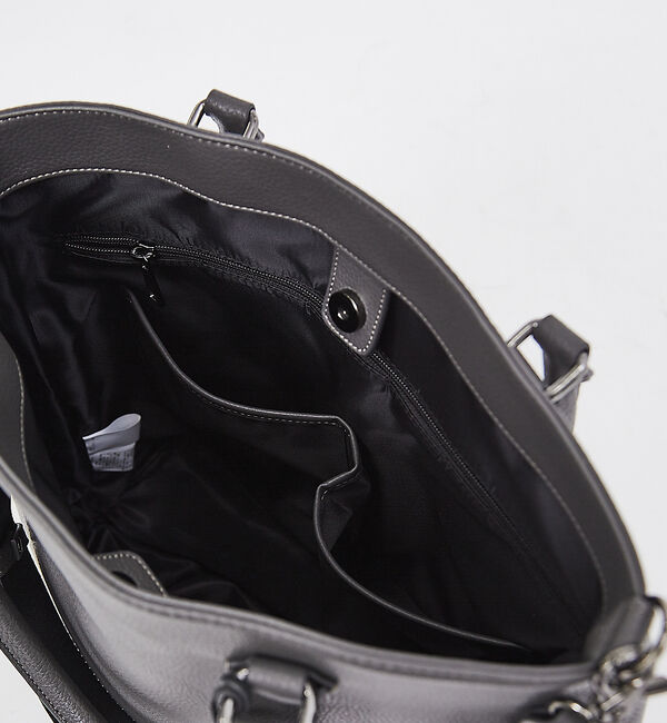 ABAHOUSE「【WEB別注】シボレザー 縦型 2WAY トートバッグ」|トートバッグ|