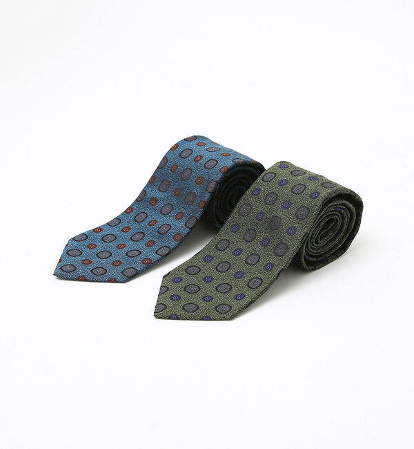 ABAHOUSE「【IMPORT FABRIC TIE】シルク 小紋柄 ネクタイ」|ネクタイ・蝶ネクタイ|