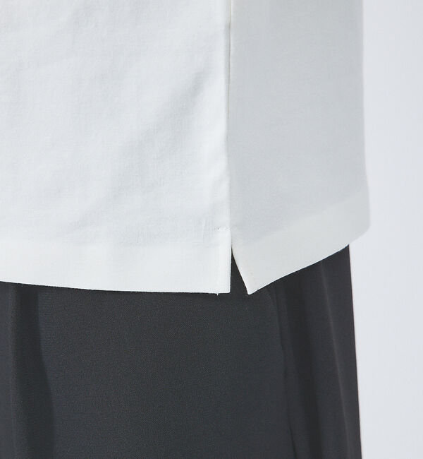 ABAHOUSE「【ノンストレス】定番 / COTTON LYCRA 圧着 クルーネック 半袖 T」|Tシャツ・カットソー|