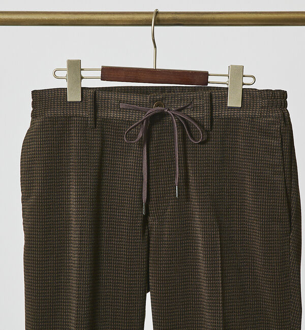 ABAHOUSE「【セットアップ対応/FLEX PANTS】ベロア ツイル&コールプリント スラッ」|スラックス|