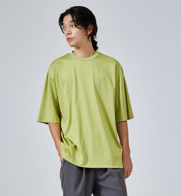 ABAHOUSE「【ドローコード】Wシルケット ドレープ Tシャツ / オーバーサイズ」|Tシャツ・カットソー|