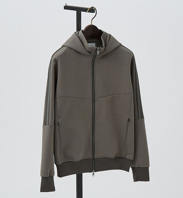 ABAHOUSE「【セットアップ対応】ラインハイショク コンビ ZIPパーカー」|パーカー|グレージュ