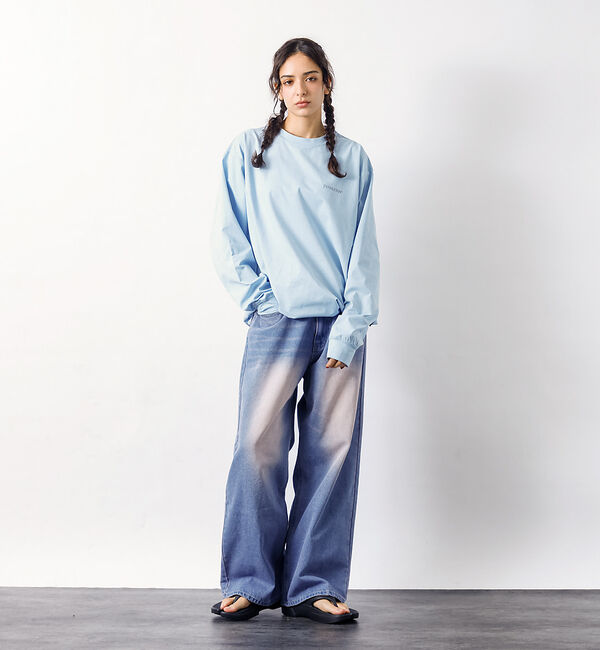 ABAHOUSE「SLUB DENIM BAGGY PANTS /スラブ デニム バギー パンツ/」|デニム|