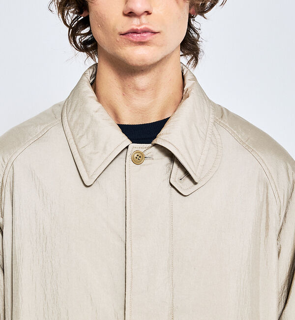 ABAHOUSE「ワッシャーナイロン 中綿パデットコート / Padded Half Coat /」|ステンカラーコート|