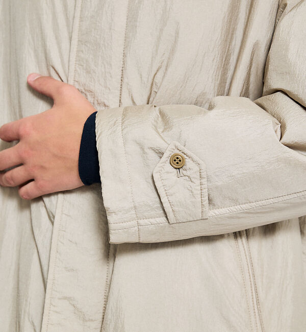 ABAHOUSE「ワッシャーナイロン 中綿パデットコート / Padded Half Coat /」|ステンカラーコート|