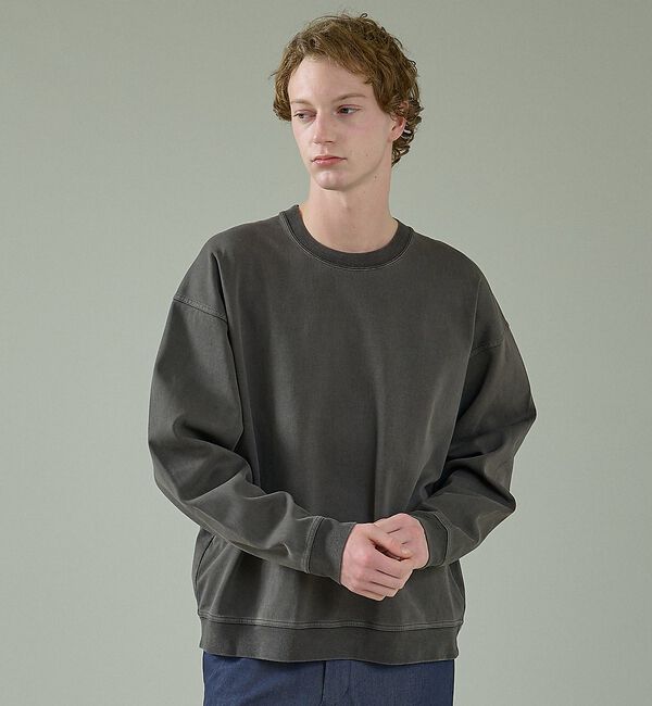 ABAHOUSE「フェード ポンチ クルーネック スウェット」|Tシャツ・カットソー|チャコールグレー