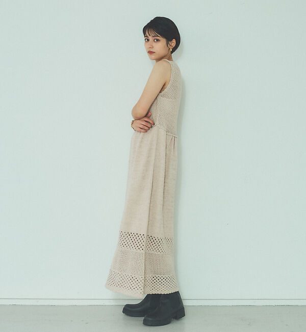 Rouge vif「レーシーワンピース」|ワンピース|ベージュ