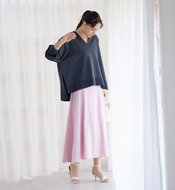 Rouge vif「コットンツィストドライフレアスカート」|スカート|