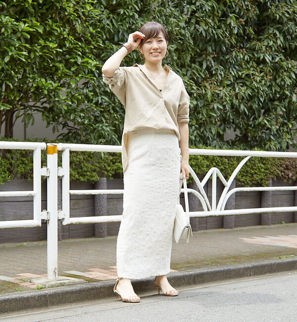 Rouge vif「カットジャガードタイトスリットスカート」|スカート|