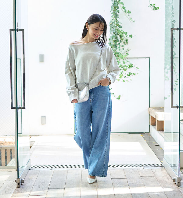 Rouge vif「【一部店舗限定】オフショルルーズスウェット」|スウェット・ジャージ|