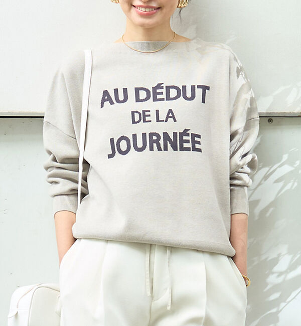 Rouge vif「【一部店舗限定】【追加4】ジャガードロゴニット」|ニット・セーター|ベージュ