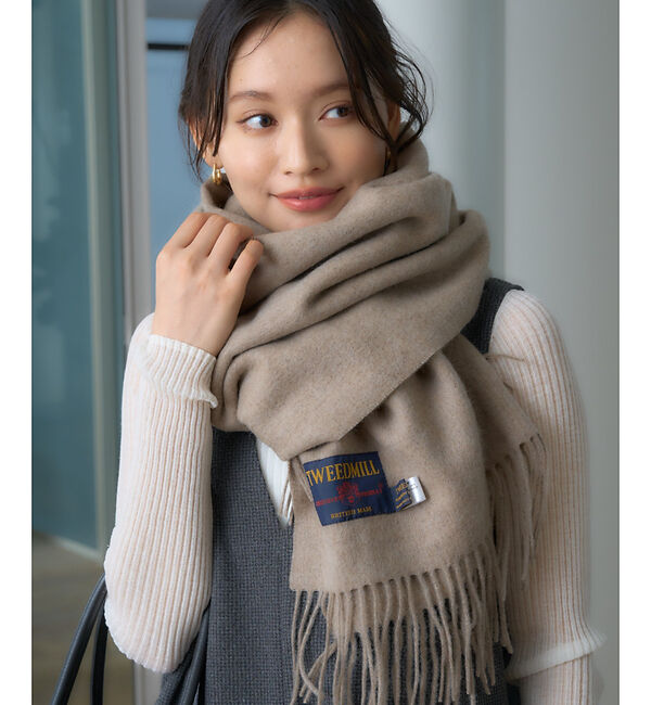 Rouge vif「【定番人気】【2025AW新作】【TWEEDMILL/ツイードミル】大判ストール」|マフラー|