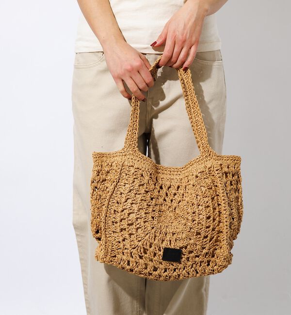 Rouge vif「【Swaraj /スワラージ】手編みペーパーラフィアトートBAG/トートバッグ」|トートバッグ|