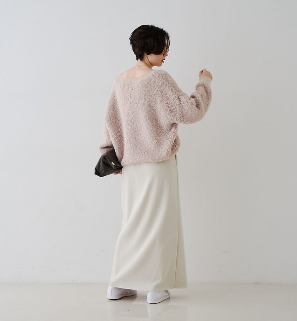 Rouge vif「【2点セット】カーリーヤーンアンサンブルニット」|カーディガン|