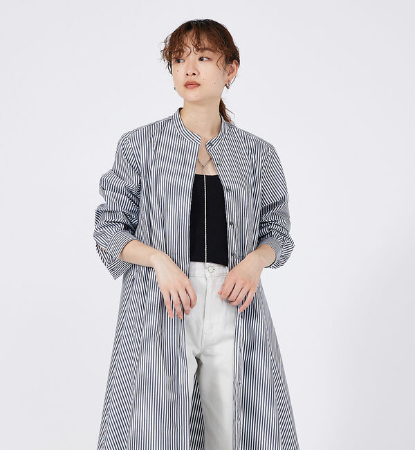 qualite「イレギュラーヘムシャツワンピース」|ワンピース|