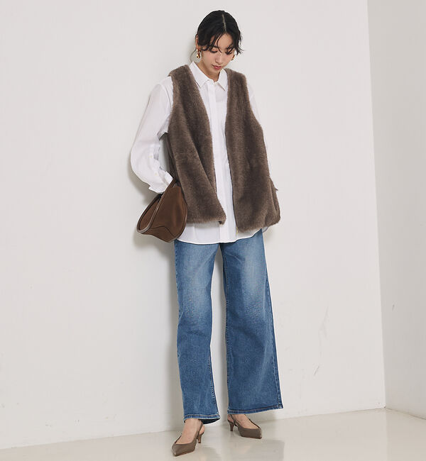 qualite「ミンクライクファージレ」|ベスト・ジレ|