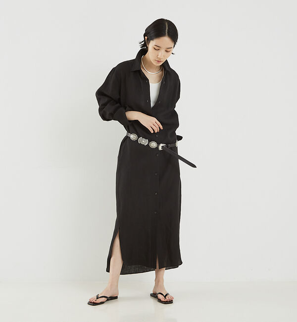 The Store by C' 「【COCUCA】リネンシャツワンピース」|ワンピース|