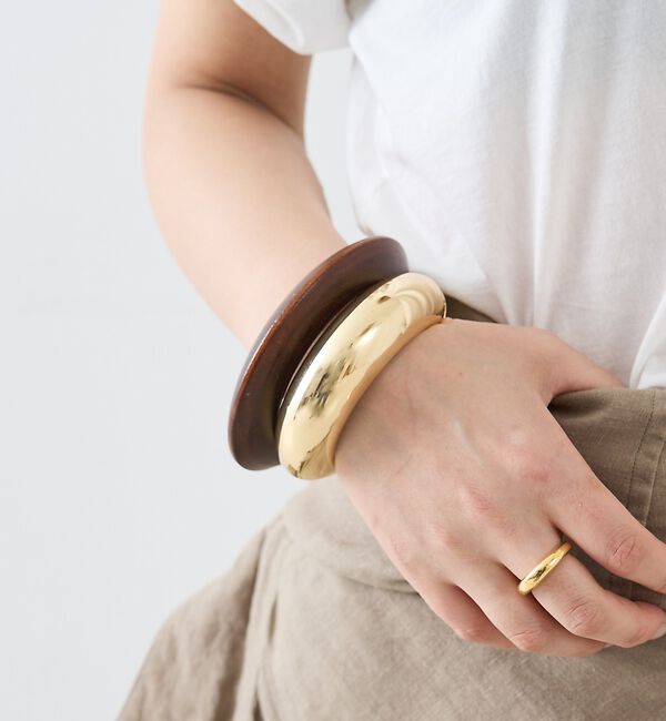 The Store by C' 「【SHASHI】Bangle 2set／2連バングル」|ブレスレット・バングル|ブラウン