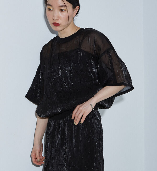 NOMINE「【セットアップ着用可】シャイン リンクル Ｔシャツ」|Tシャツ・カットソー|