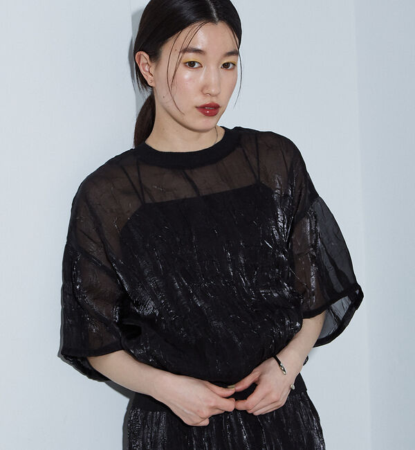 NOMINE「【セットアップ着用可】シャイン リンクル Ｔシャツ」|Tシャツ・カットソー|