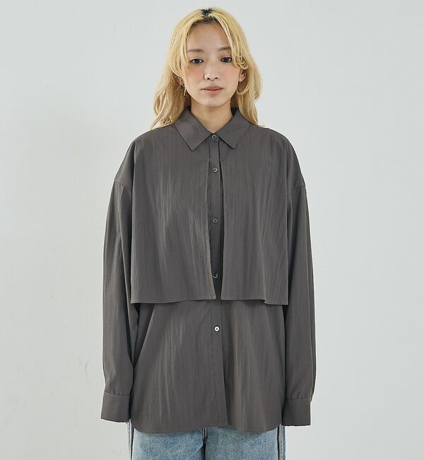 NOMINE「【ユニセックス】ロングヨーク オーバーサイズ シャツ」|シャツ・ブラウス|