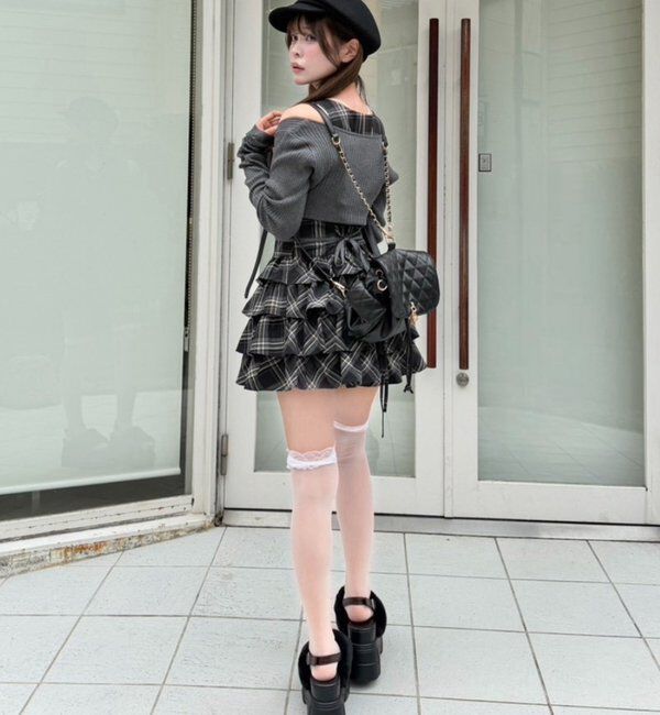 one after another NICE CLAUP「アンサンブルティアードミニワンピース」|ワンピース|