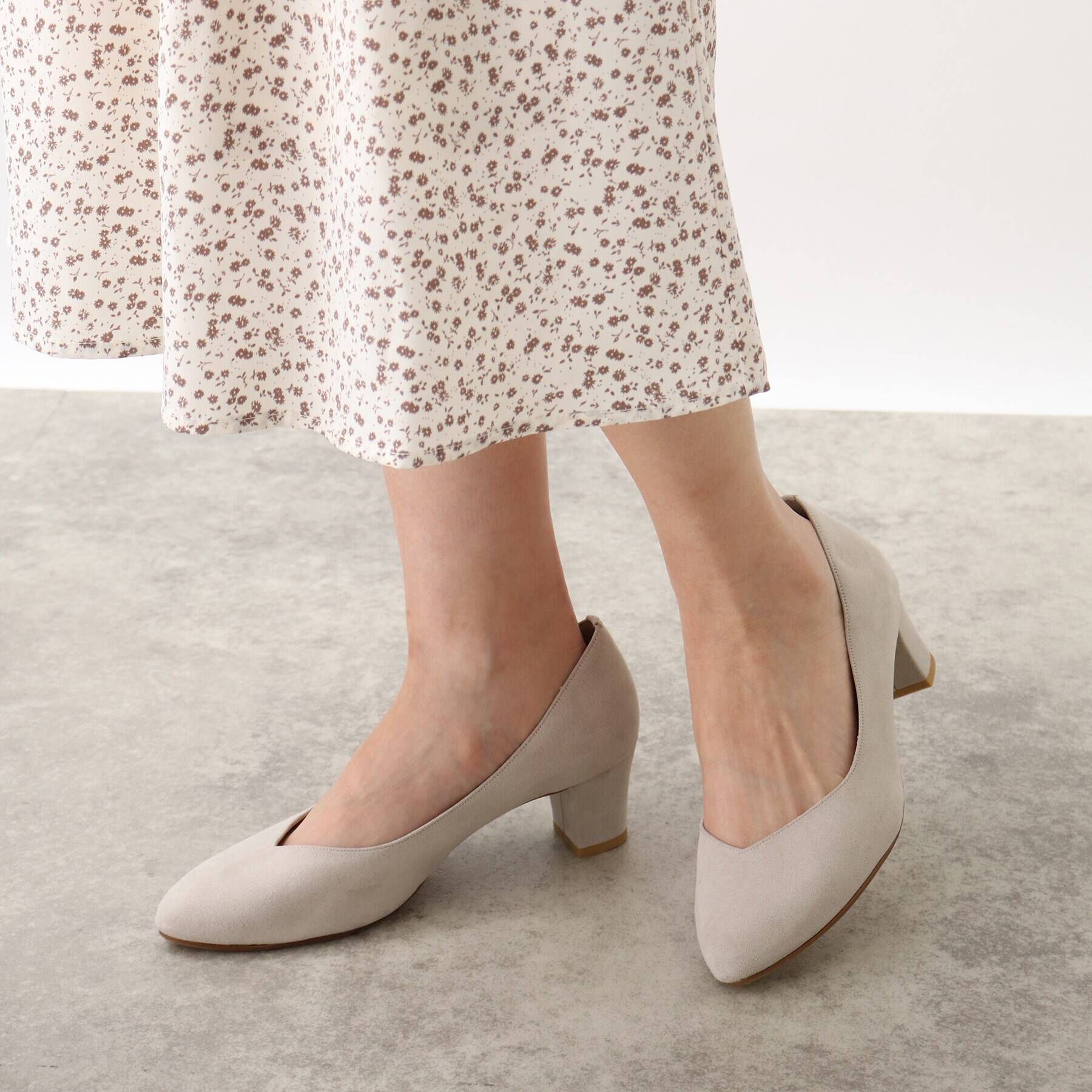 grove「【はっ水加工】やわここちチャンキーヒールパンプス(ヒール5.0cm)」|パンプス|