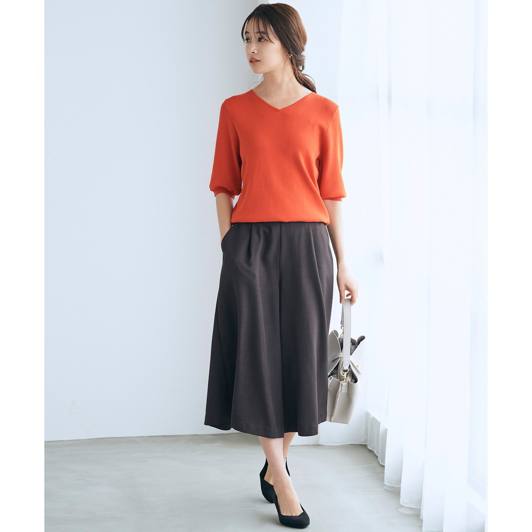 grove「【ふわっと心地よい足入れ】やわここち(R)Vカットパンプス」|パンプス|