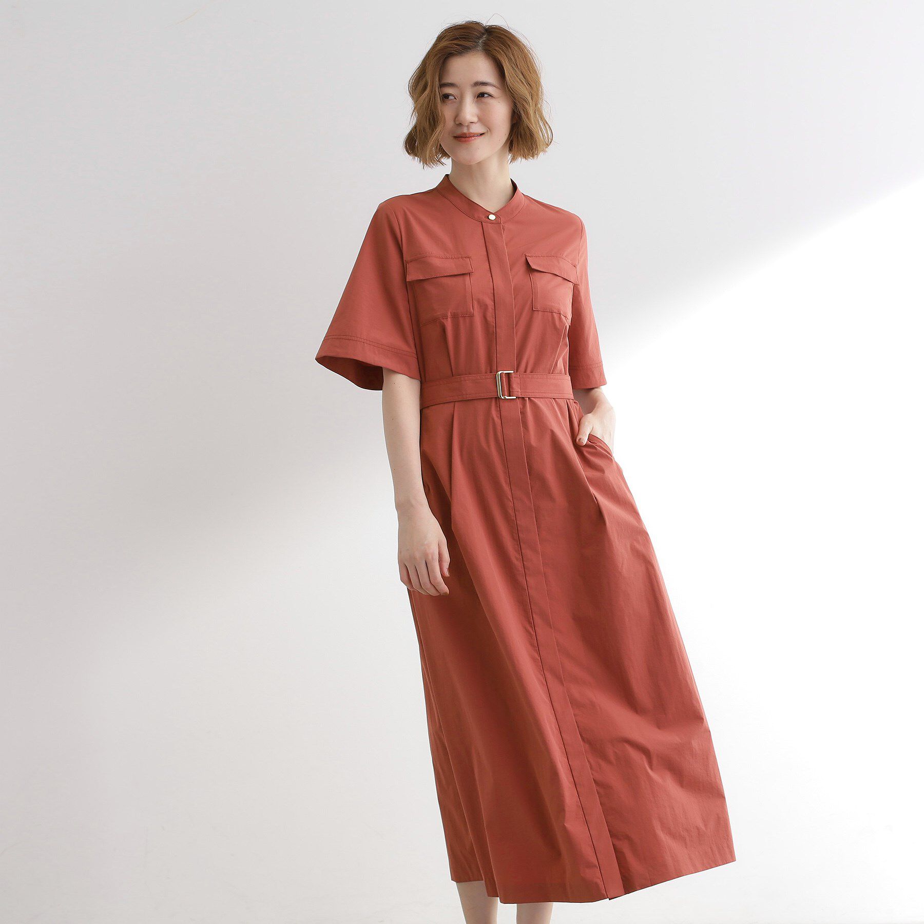 grove「軽やかに決まる　ワークシャツワンピース」|ワンピース|