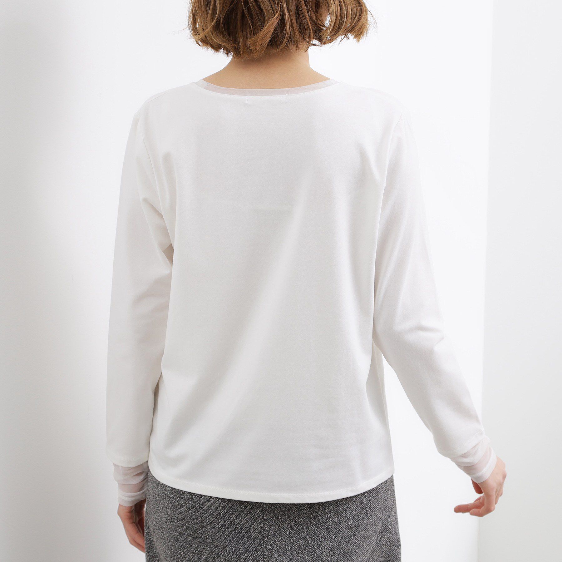 grove「シアーレイヤードスリーブロンT」|Tシャツ・カットソー|