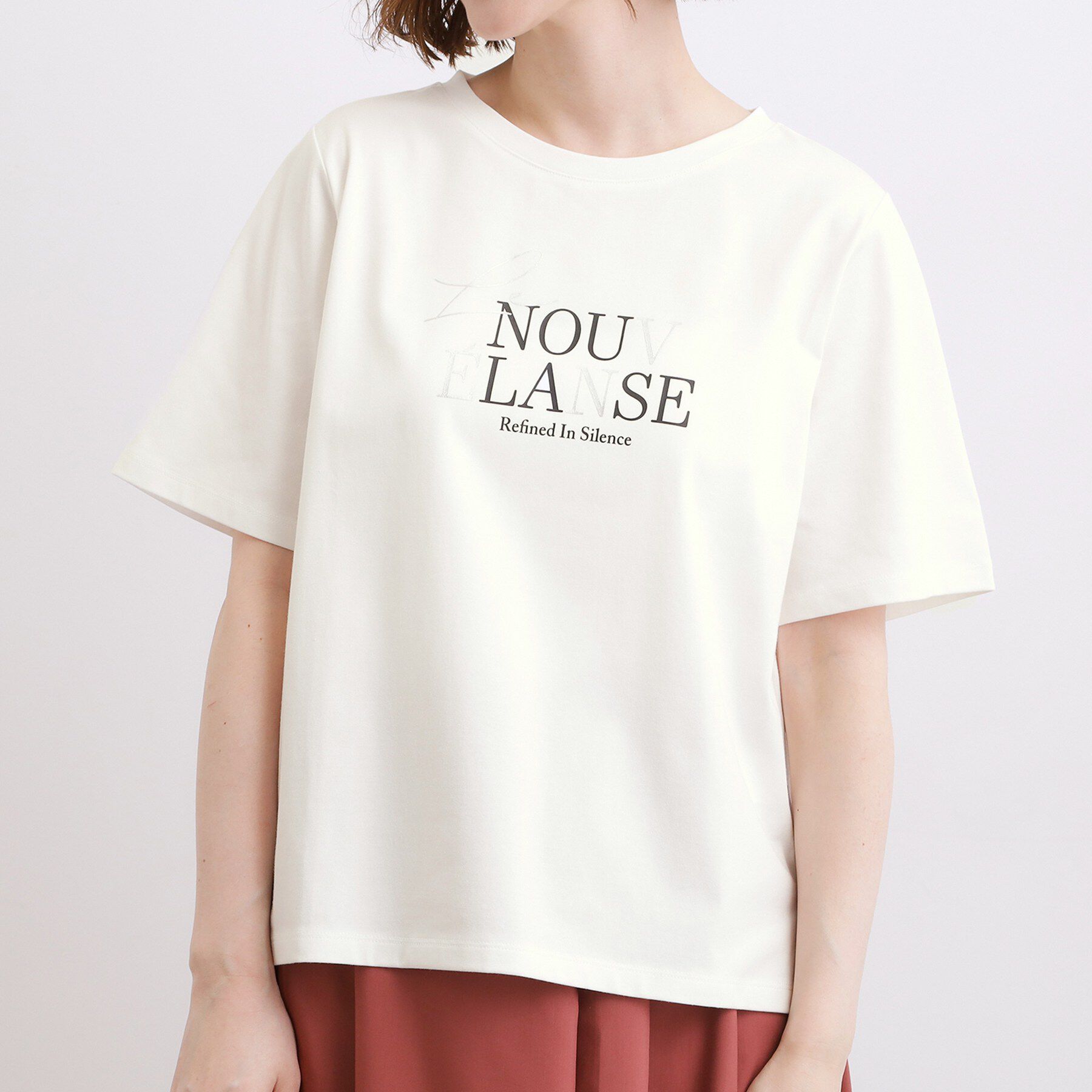 grove「【吸水速乾・UVカット・マシンウォッシャブル】ベーシックMIXロゴプリントT」|Tシャツ・カットソー|