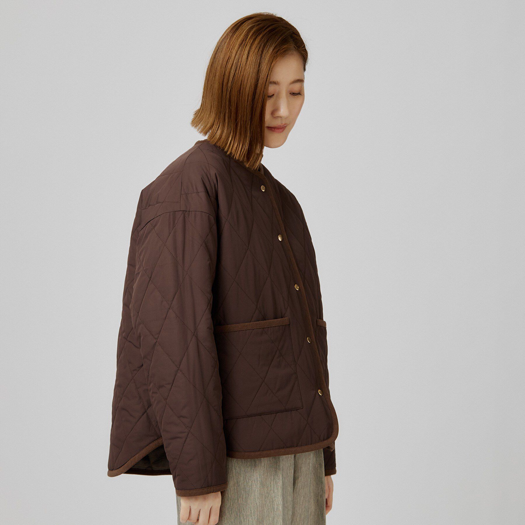 grove「【気分に合わせて楽しめる】リバーシブルキルティングジャケット」|ダウン|