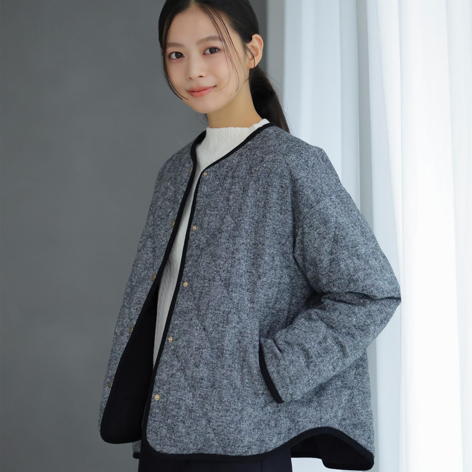 grove「【気分に合わせて楽しめる】リバーシブルキルティングジャケット」|ダウン|
