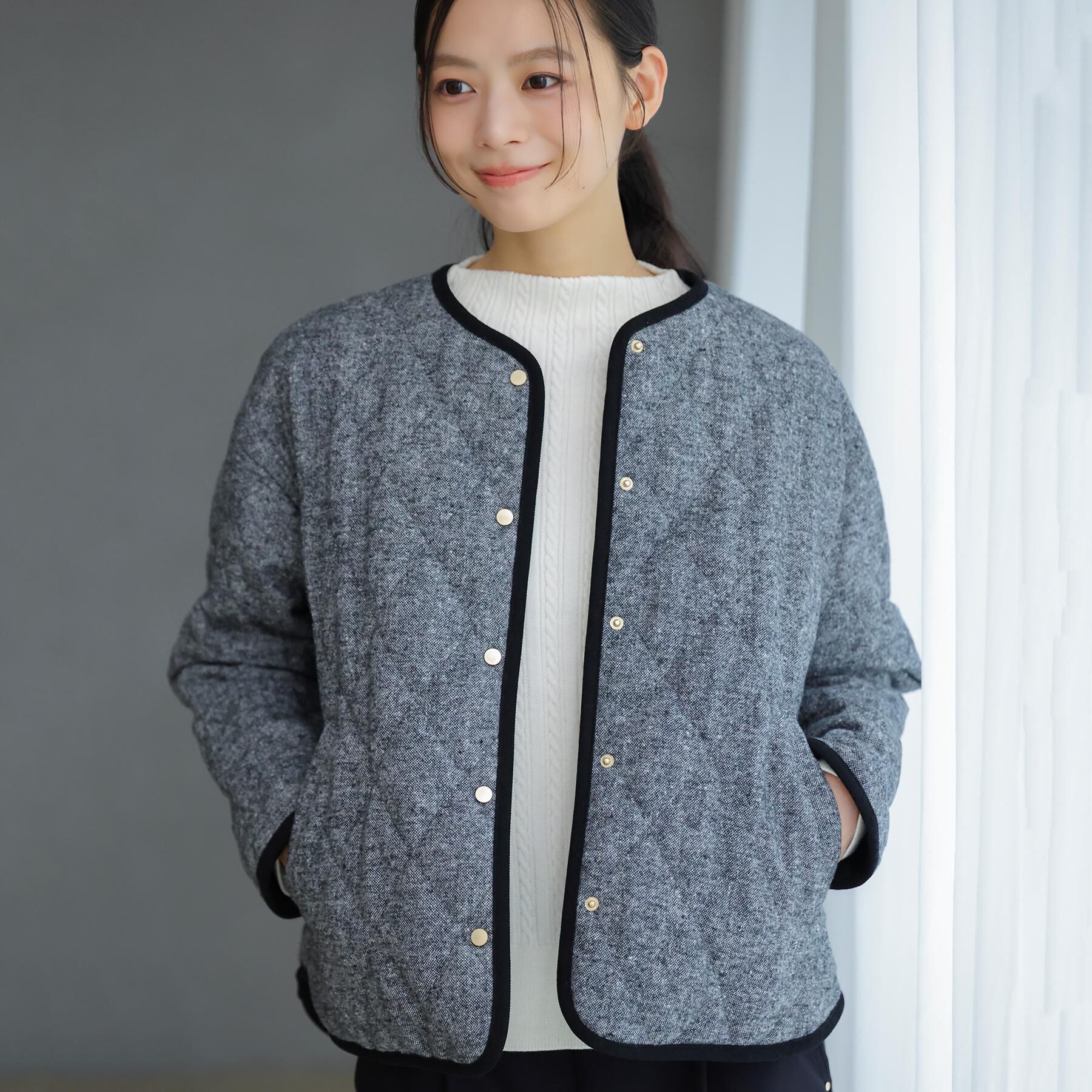 grove「【気分に合わせて楽しめる】リバーシブルキルティングジャケット」|ダウン|